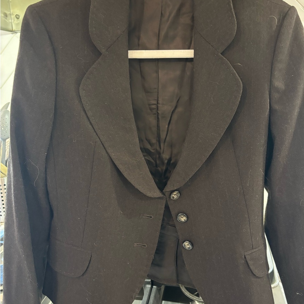 Sisley women’s work blazer in deep grey/black